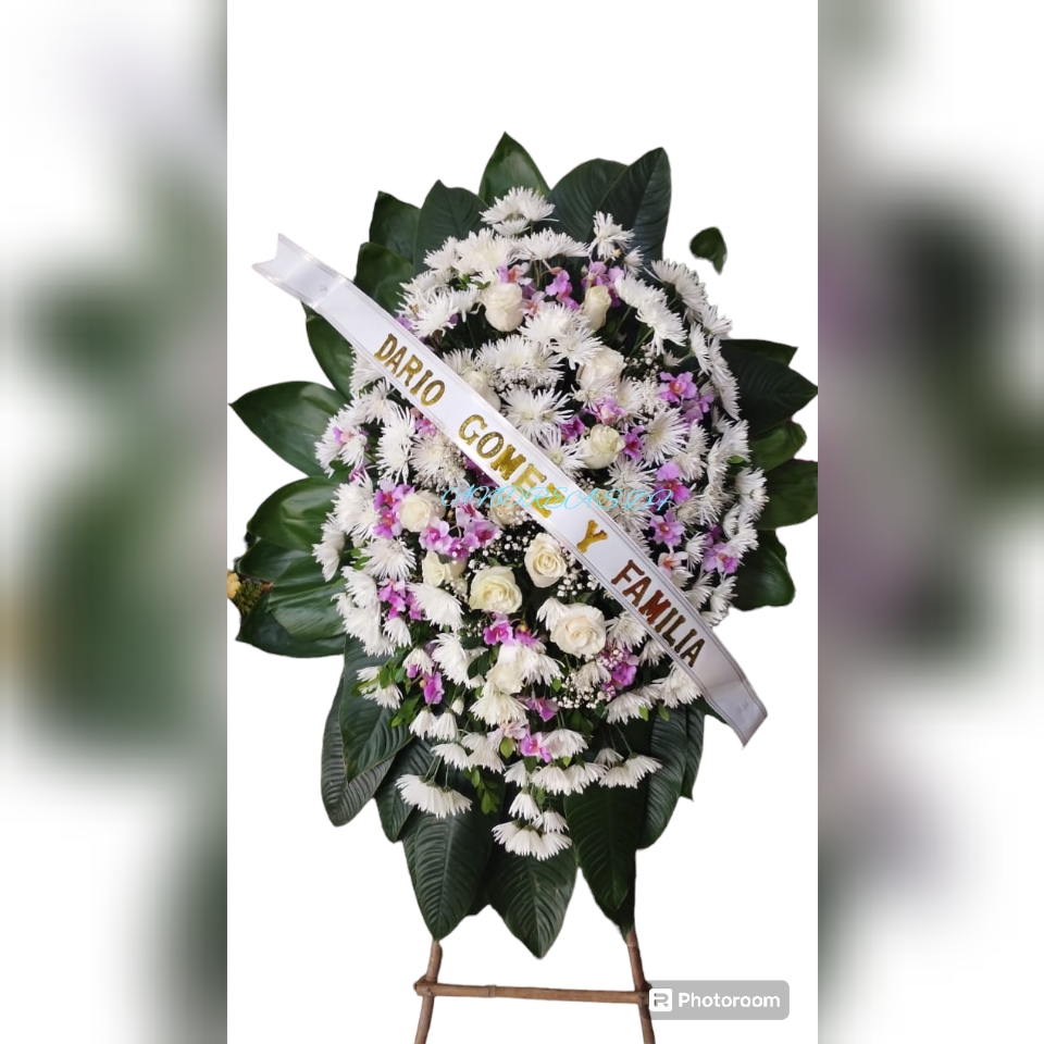 fúnebre blanco y orquídea #18